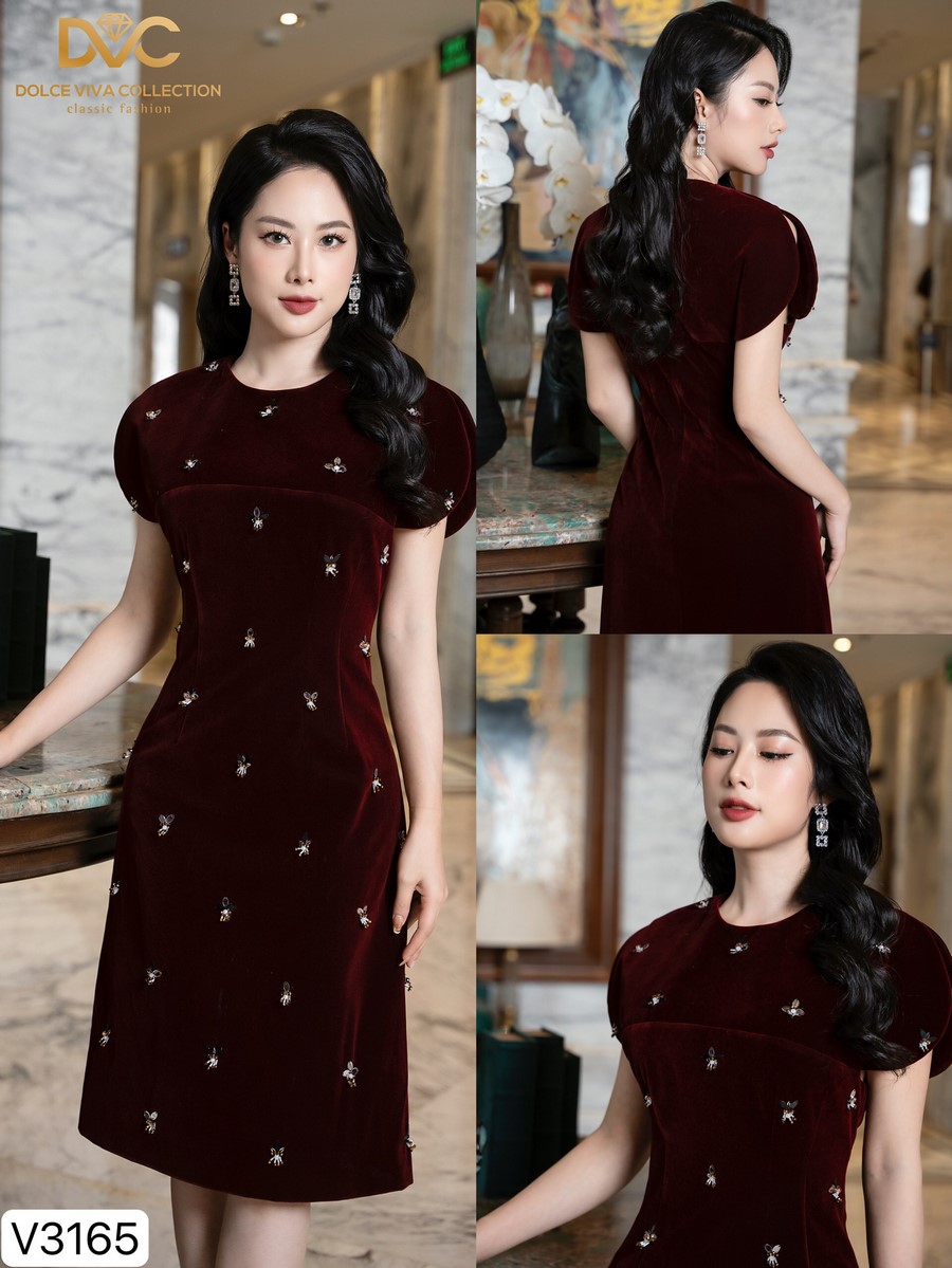 Váy nhung đen đính đá Herzig Shopee Việt Nam #23 Váy nhung đen đính đá Herzig Shopee Việt Nam